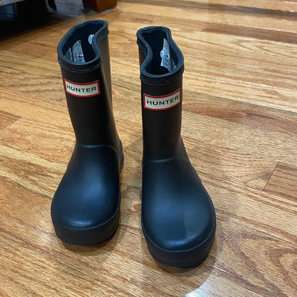 Hunter Boots Kids’ First Classic Rain Boot- Matte Black Size: Toddler 7 (Unisex)